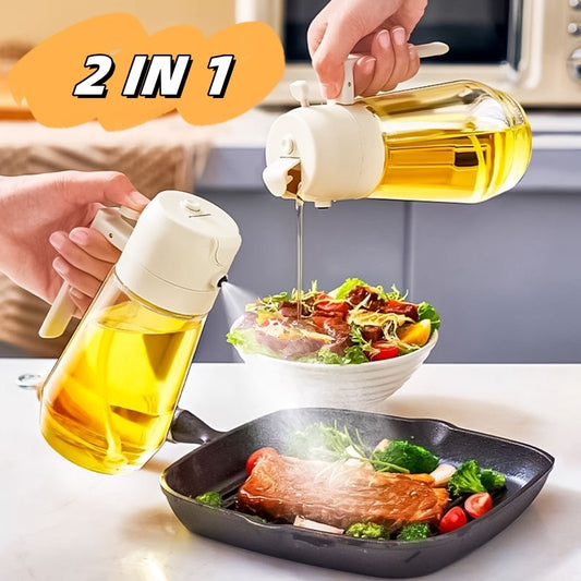 470ML Olive Oil Sprayer Dispenser For Cooking BBQ 2 In 1 Glass Oil Vinegar Soy Sauce Spray Kitchen Oil Bottle For Air Fryer (16,61$-26,88$)